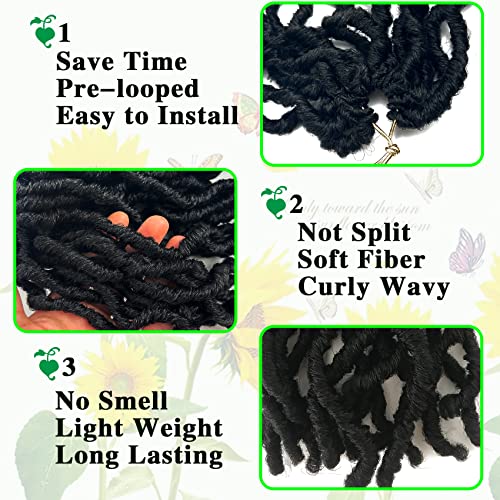 8 Inch Faux Locs Crochet Hair - Soft Locs for Kids & Women, 6 Packs, Variation of 8 Inch (Pack of 6) / 1B Soft Locs