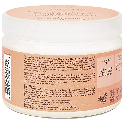 Shea Moisture Coconut & Hibiscus Gel Souffle 12 Ounce (354ml) (3 Pack)