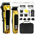 Hair Clippers for Men Professional, Cordless Clippers for Hair Cutting, Zero Gap Trimmer, Mens Clippers and Trimmers Set, Hair Clipper Set &Barber Kit with Case, Scissors and Apron, Mens Gifts