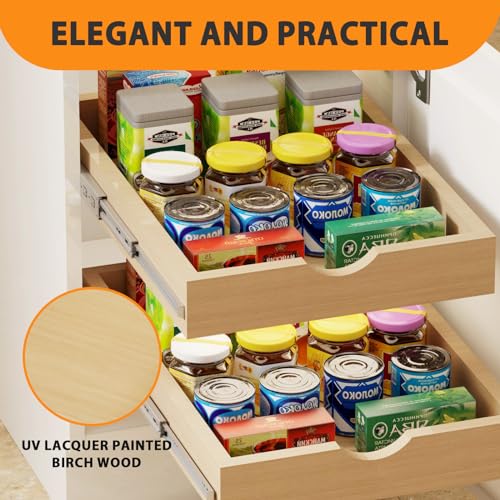 Side Mount Pull Out Drawer Organizer for Cabinets 21 W x 22 D - Mobirex