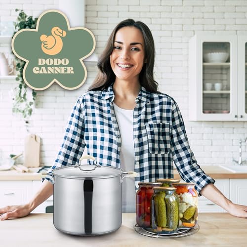 Concord Stainless Steel Canning Pot Set with Jars, Rack, Tongs & Accessories