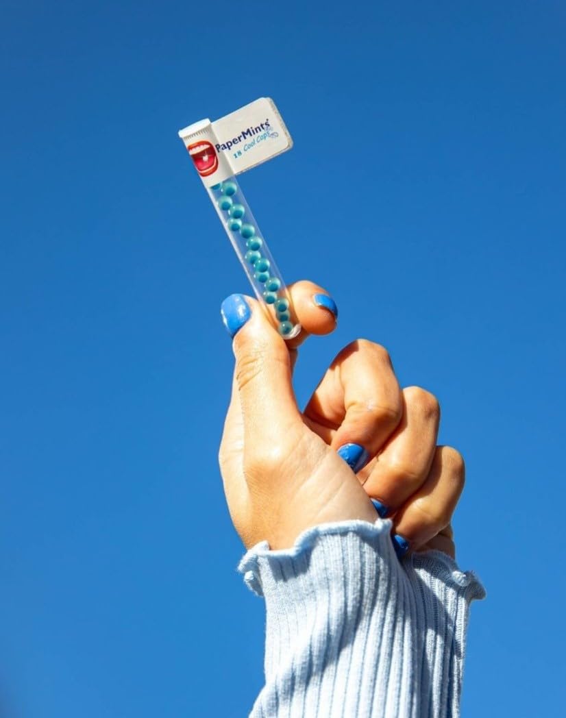 PaperMints CoolCaps - Sugar-Free Instant Fresh Breath Mints, 4 Pack (160 Capsules) for Halitosis & Dry Mouth Relief