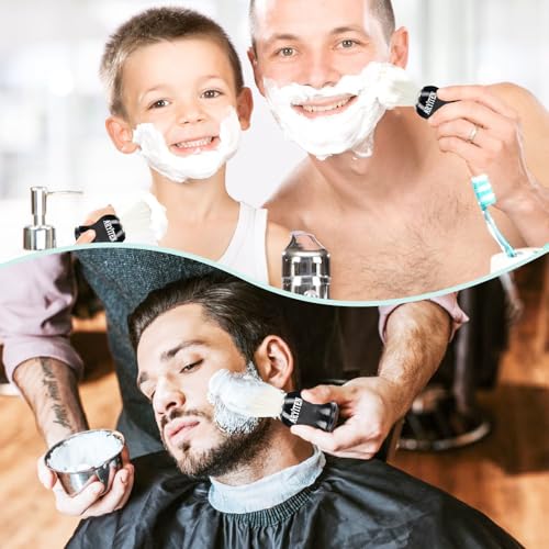 Shaving Brush Set for Men, Premium Shaving Kit for Men, Perfect for Wet Shave with Shaving Cream & Soap, Suitable for Razor, Trimmer, Clippers, Ideal Gift for Birthday and More