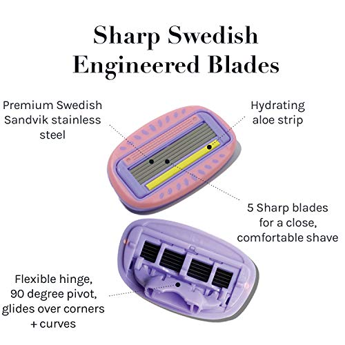 AOA Studio Women's Blade 8 Refills Smooth Shave For Sensitive Skin