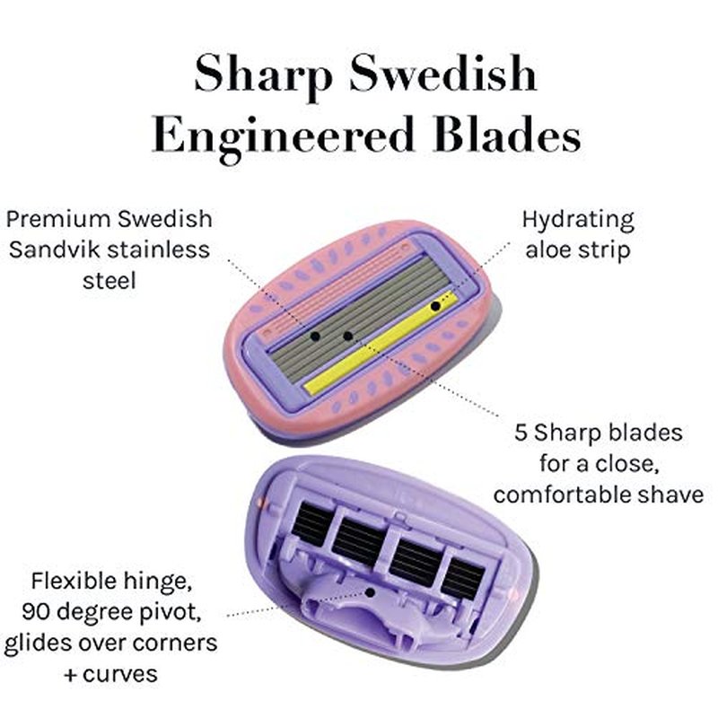 AOA Studio Women's Blade 8 Refills Smooth Shave For Sensitive Skin