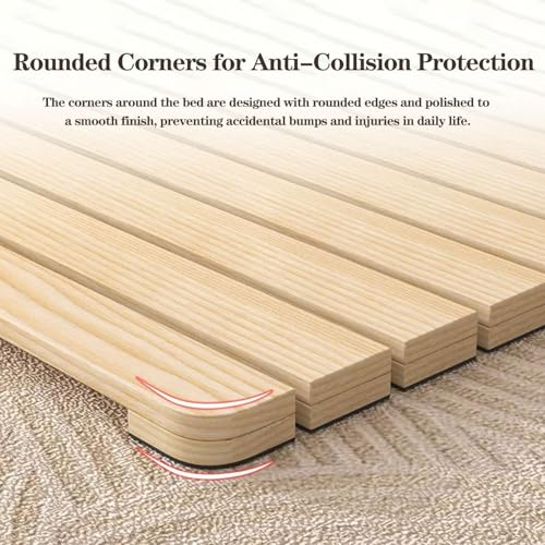 G-Twin Foldable Tatami Bed Frame - Solid Pine, Breathable & Moisture-Resistant