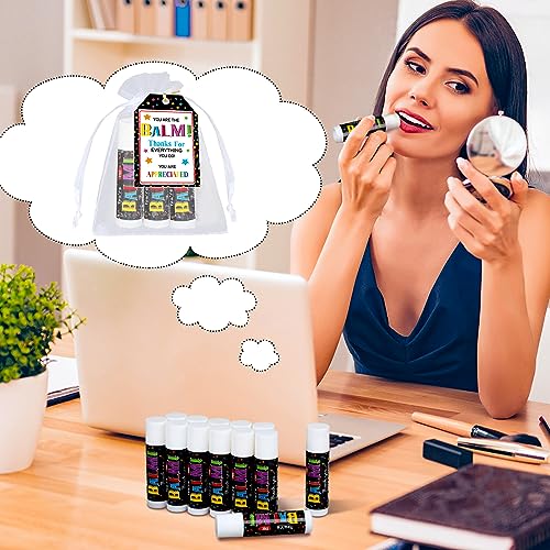 Siifert 50 Pack Employee Appreciation Lip Balm Gifts Bulk - Thank You Gifts for Teachers, Nurses, Colleagues