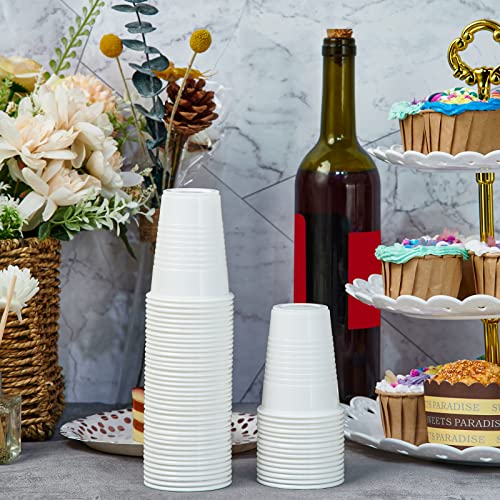 Disposable Plastic Cups 2000 Pack - 5 oz White Tumbler - Bulk Party Drinkware