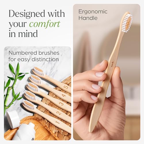 VIVAGO Bamboo Toothbrushes 30 Pack Soft Bristles Eco-Friendly for Adults - Variation of THIS listing