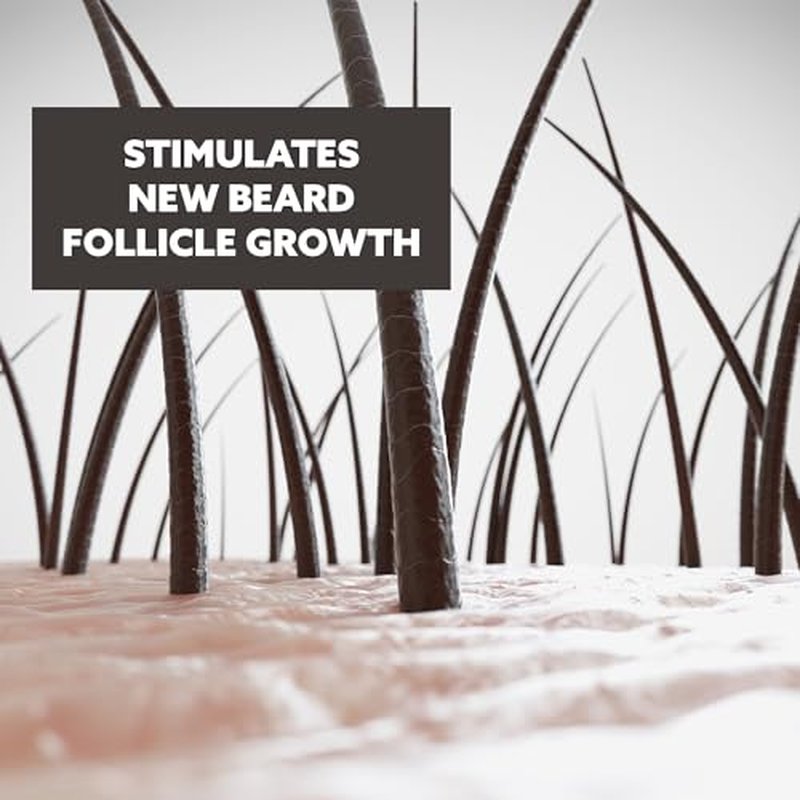Crafted Beards Beard Growth Oil Serum - 1 fl Oz - Unscented - Helps Grow A Thicker Beard, Improves Beard Health, Fills in Thin and Patchy Spots - (1 Pack)