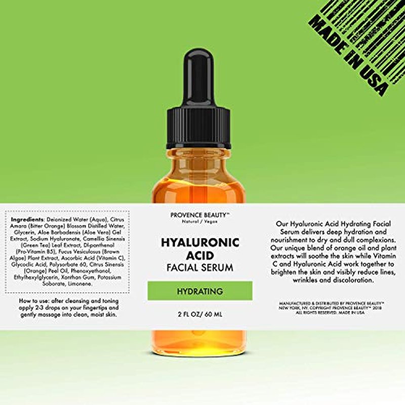 BEAUTE DE PROVENCE Face Serum | Hydration and Exfoliating Serum | 2 OZ (Hyaluronic Acid)