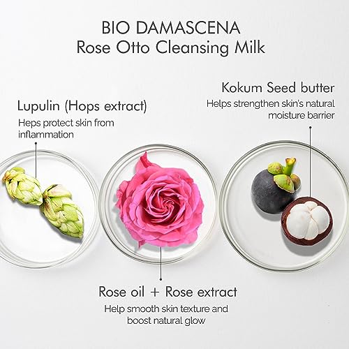 Alteya Cleansing Milk with Bulgarian Rose Oil – Organic Skin Care 6.8 fl oz