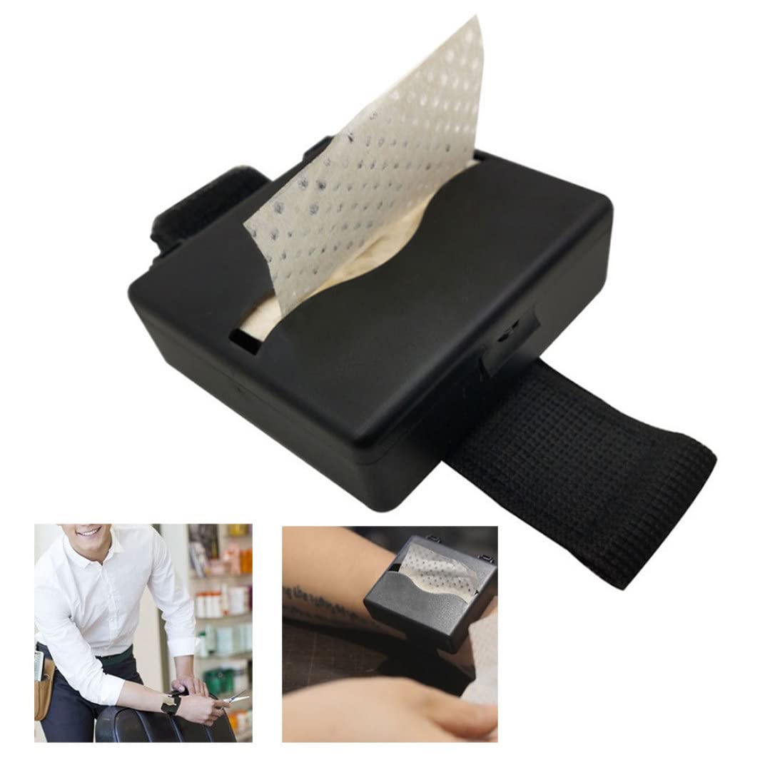 Capes, Wristband Perm Paper Box Adjustable Salon Hair Perming Paper Drawer with 180 Pieces Paper