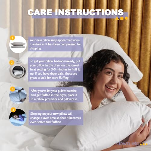 White Down Etc Rhapsody Goose Down & Feather Wrap Pillow Standard
