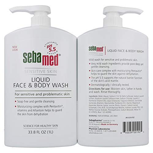 Sensitive Skin Liquid Body and Face Wash - 33.8 oz Bottle, Pack of 2