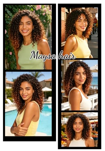 MAYSA Ocean Wave Crochet Hair 8 Packs 12 Inch Water Wave Braiding Extensions