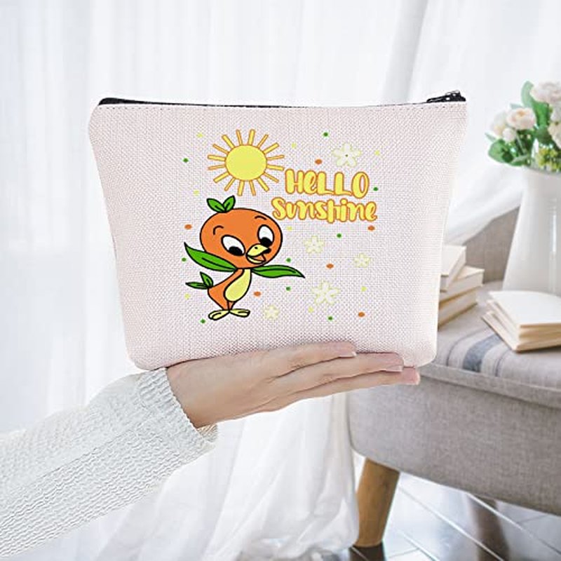 BWWKTOP Bird Cosmetic Makeup Bag Bird Lover Gifts Hello Sunshine Zipper Pouch Bag (Hello Sunshine)