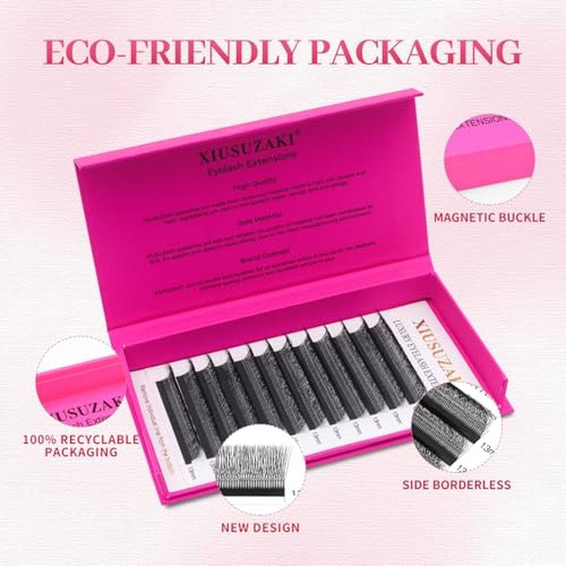 5D U Shaped Eyelash Extensions, Volume Crisscross Lashes Handwoven Wispy Clusters for Professional Lash Artists(5D-U-Single Tip-0.07 C-8-15mmMIX)