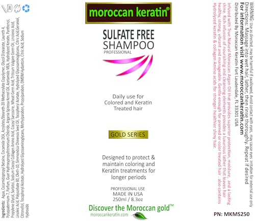 Sulfate Free Hair Shampoo & Conditioner Set with Moroccan Argan Oil - 16.6 Fl Oz