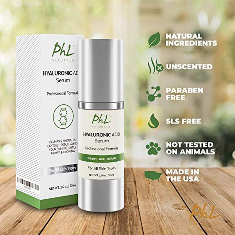 Hyaluronic Acid Serum for Face - (1.75 fl oz / 50 ml) with Vitamin C and E, Anti-Aging Line Correcting Serum - Boosts Hydration, Plumps Skin to Fill in Fine Lines and Wrinkles