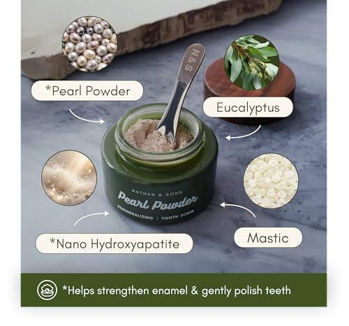 Pearl Remineralizing Tooth Powder with Hydroxyapatite - Natural Oral Care, 1.1 oz