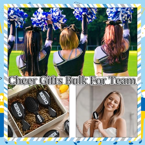 20 Pack Cheer Hair Brushes - Portable Detangling Hairbrushes for Cheerleaders