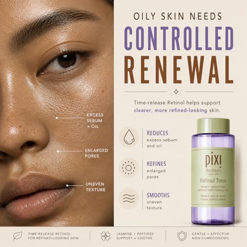 Pixi Retinol Tonic 8.5 Fl Oz - Smoothing & Firming Facial Toner with Peptides