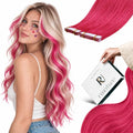 RUNATURE Color Tape-In Hair Extensions 12 Inch Human Hair 20g Pack of 10