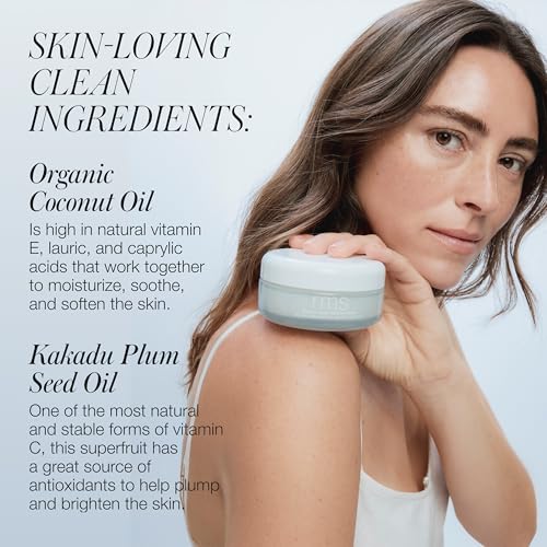 RMS Beauty Coconut Clean Cleansing Balm ? Hydrating Balm-to-Oil Makeup Remover ? Organic Coconut Oil & Kakadu Plum ? Kind to Biome Certified ? Gentle & Nourishing ? 2.8 oz