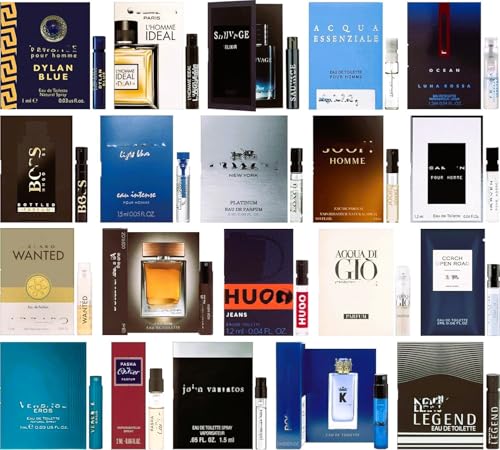 Men's Fragrance Sample Set - 8 Designer Cologne Vials for Travel & Testing