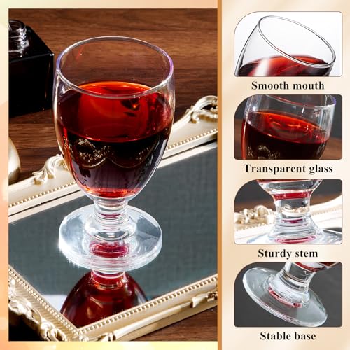 Set of 30 Water Goblets - Clear Stemmed Drinking Glasses 10.5 oz - Elegant Crystal Glassware
