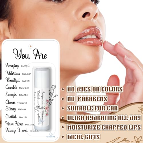 Sacubee 25 Pack Christian Lip Balm Party Favors for Women - Classic Flavors