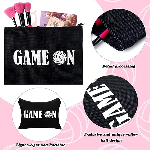 Volleyball Cosmetic Bag Set - 30 Pcs Black & White Team Gift