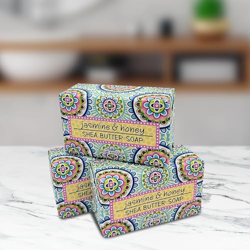 Greenwich Bay Trading Co., Jasmine and Honey Shea Butter Soap, Set of 12 Bars, 2 Ounces Each