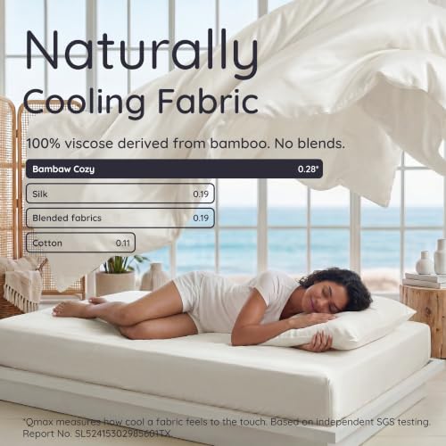 Queen Duvet Cover Set - 3pcs Eco-Friendly Bamboo Cotton Cooling & Soft Ivory