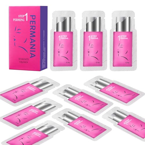 PERMANIA Lash Lift Kit,Separate Steps Products for Salon or at Home, Steps 10 Sachets of 0.8g/0.03oz Each Prep (STEP#1)