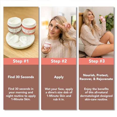 AM Collagen Eye and Face Cream w/Zinc Oxide Sunscreen - Anti-Aging Lift - First All Natural Recipe to aid Glow, Renewal & Moisturize - Advanced Beauty Serum - 2 Oz (59 ml)