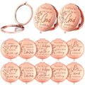 GlikCeil 12 Pcs Christian Pocket Mirrors with Bible Verses - Compact Makeup & Gift Set