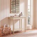 Console Entryway Table 28 Inch Sand Finish - Wooden Hallway Accent