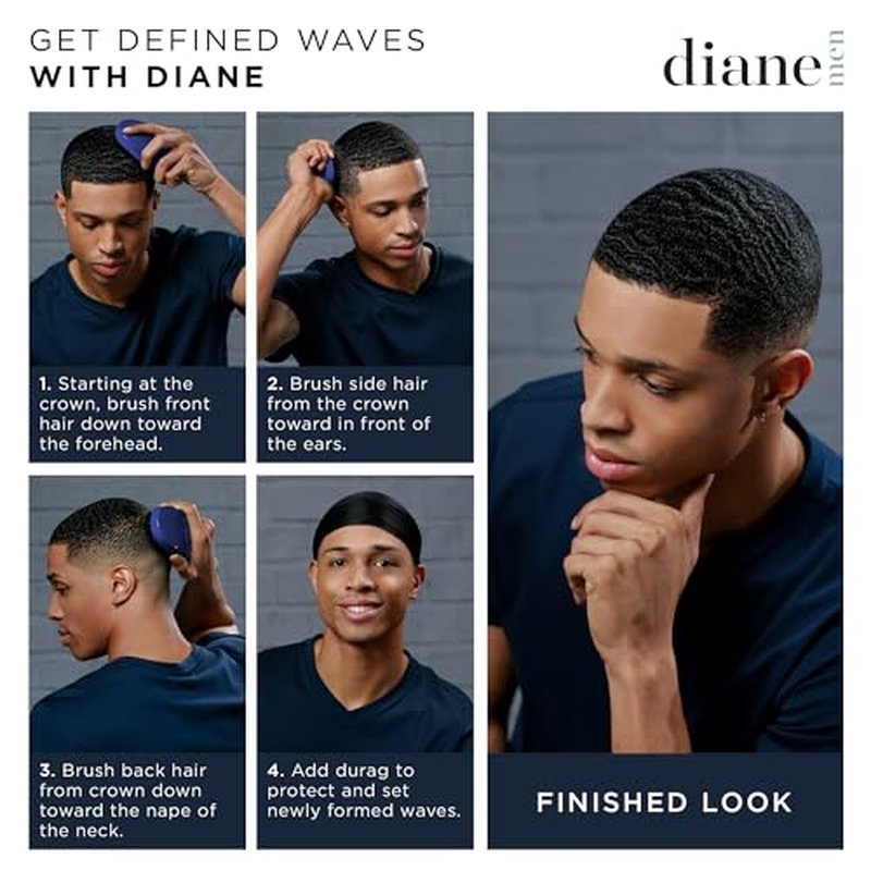 Diane Prestige 100% Soft Boar Bristle Curved Oval Wave Brush, D1707