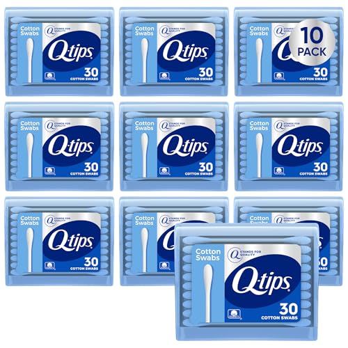 Q-tips Cotton Swabs Travel-Size 10-Pack, 30 Ct Each – Premium Cleaning & Beauty Tools