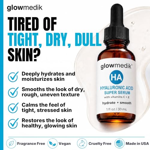 Hydrating Hyaluronic Acid Face Serum with Vitamin C & E for All Skin Types