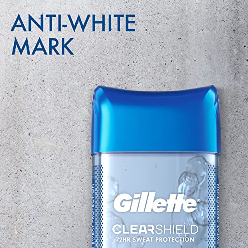 Gillette Advanced Clear Gel Antiperspirant 5-Pack, Cool Wave 3.8 oz Each