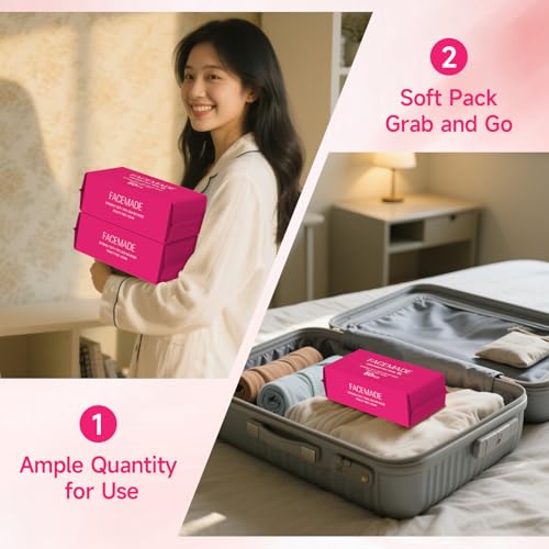 Disposable Face Towels - 200 Soft Biobased Viscose, XL Size, Double-Side Design