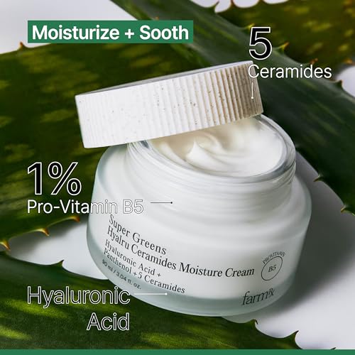 Farm Rx Super Greens Hyalru Ceramides Moisturizer - Deep Hydration & Barrier Support