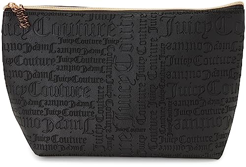 Matte Black Makeup Bag with Logo - Travel Toiletry Organizer