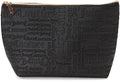 Matte Black Makeup Bag with Logo - Travel Toiletry Organizer