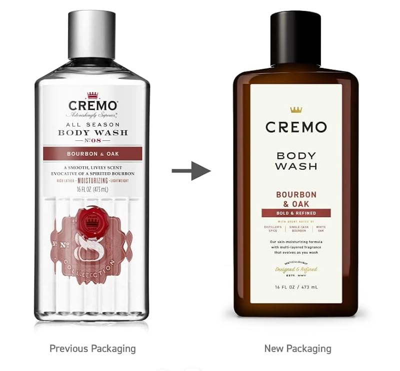 Men's Bourbon & Oak Body Wash - Moisturizing Shower Gel with Marula Oil
