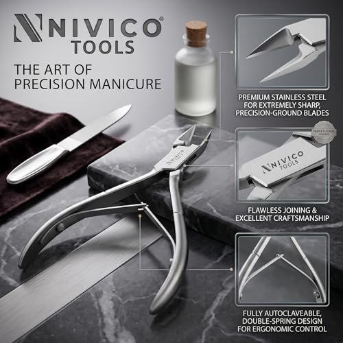 Ingrown Toenail Nipper - Surgical Stainless Steel Podiatry Trimmer for Thick Nails