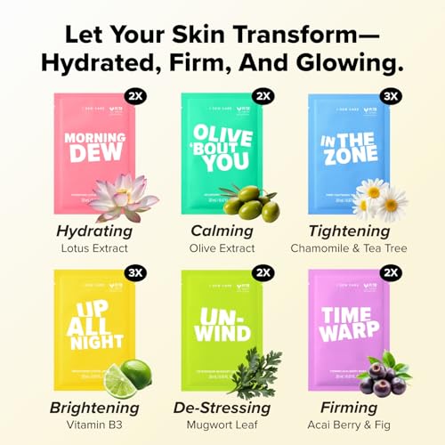 Let's Do This Sheet Mask Set - 14 Collagen & Hydrating Facial Masks, Variation of THIS listing